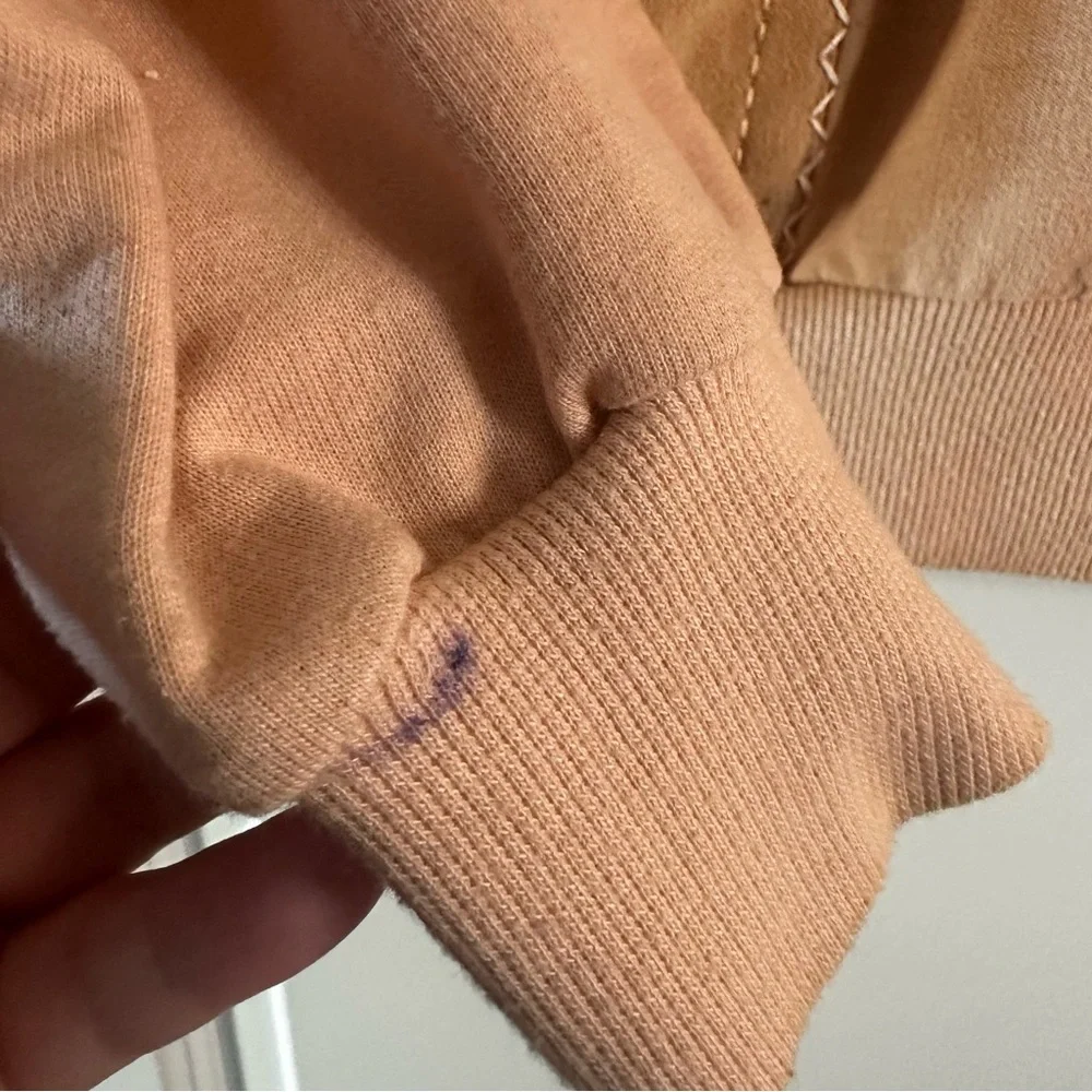 Alfred Dunner Embroidered Patchwork Sweatshirt Polo Medium Peach Floral - Picture 9 of 15